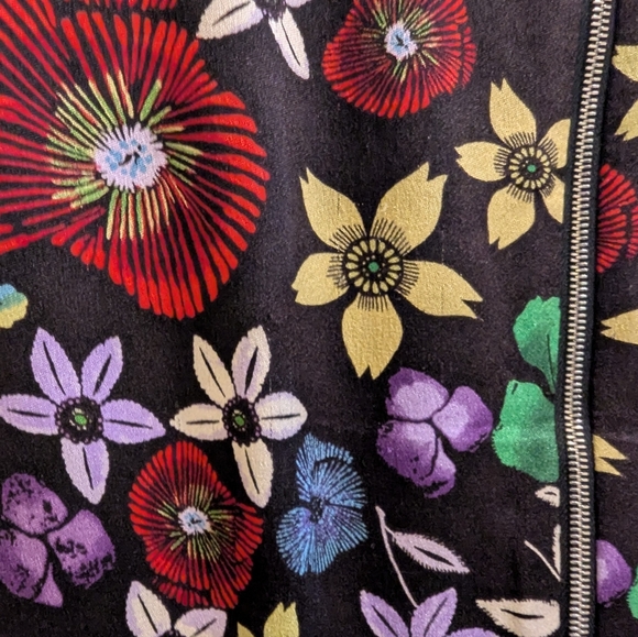 SUNO Stretch-Silk Multicolor Floral Fit-&-Flare Quarter Sleeve Mini Dress- 4 - Picture 14 of 16